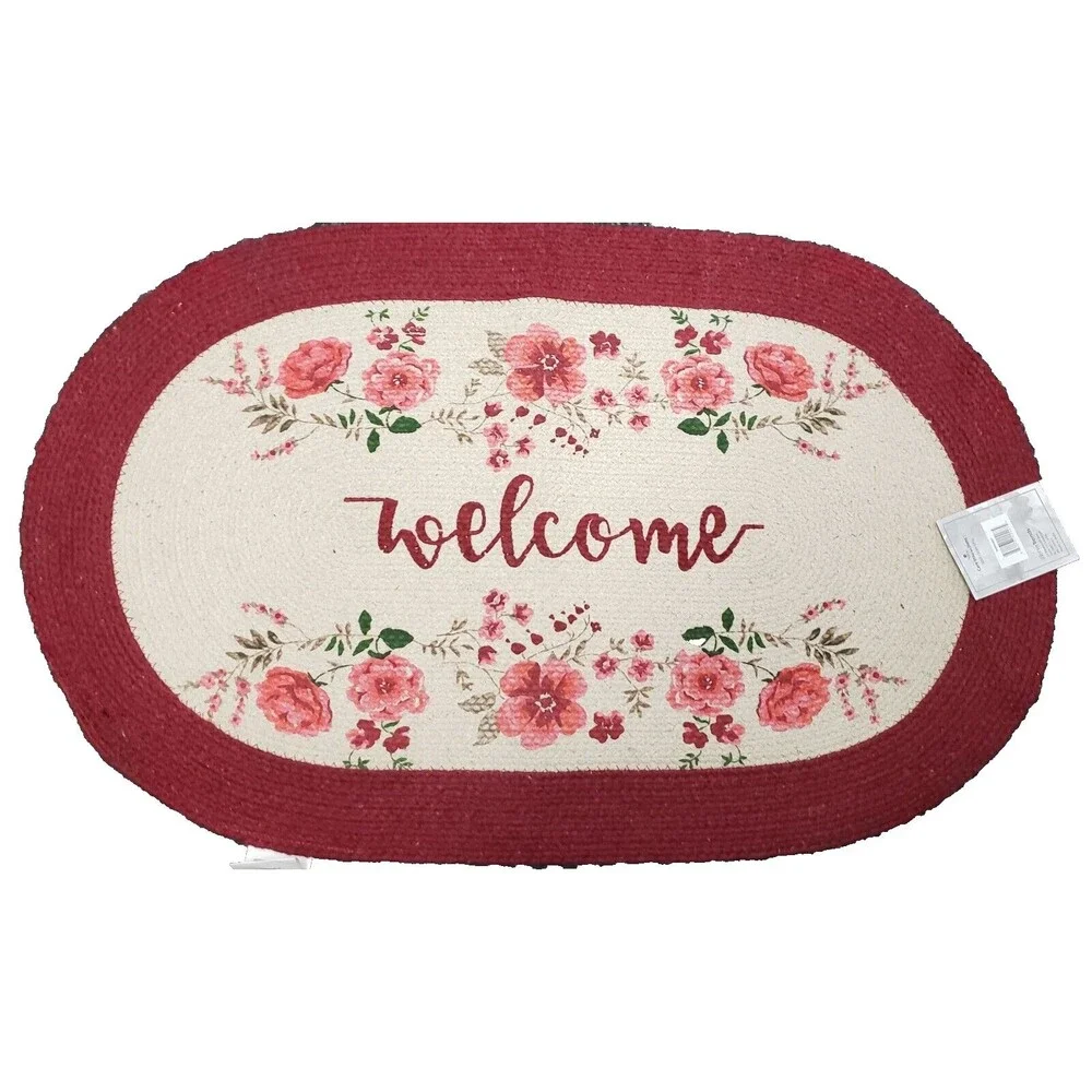 Large Oval Braided Runner Floor Rug(21
